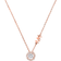 Michael Kors Pavé Halo Necklace - Rose Gold/Transparent