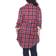 White Mark Piper Stretchy Plaid Tunic Top Plus Size - Burgundy/Blue