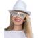 Forum Novelties White Satin Fedora Adult Costume Hat