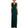 After Six Sleeveless Wrap Gown - Evergreen