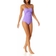 Anne Cole Twist Front Shirred One Piece - Amethyst