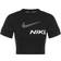 Nike Women's Short-Sleeve Cropped Graphic Training Top - Black/White