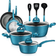 NutriChef NCCW12GR Cookware Set with lid 12 Parts