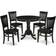 East West Furniture ‎ANVA5-BLK-W Dining Set 36" 5