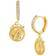 Sterling Forever Vermeil Drop Earrings - Gold/Transparent