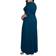 Kiyonna Meadow Dream Wrap Maxi Dress Plus Size - Teal Topaz