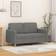 vidaXL Fabric Dark Gray Sofa 54.3" 2 Seater