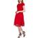 Donna Ricco Lace Trim A-Line Dress - Red