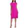 Donna Ricco Lace Trim A-Line Dress - Fuchsia