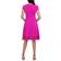 Donna Ricco Lace Trim A-Line Dress - Fuchsia