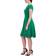 Donna Ricco Lace Trim A-Line Dress - Lucky Green