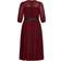 City Chic Love Pleat Dress Plus Size - Garnet