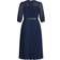 City Chic Love Pleat Dress Plus Size - Navy