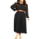 City Chic Love Pleat Dress Plus Size - Black