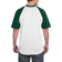 Augusta Men's Short Sleeve Baseball T-shirt - White/Dark Green