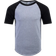 Augusta Men's Short Sleeve Baseball T-shirt - Athletic Heather/Black