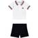 Moncler Baby Cotton Blend Piqué Polo Shirt and Shorts Set - White