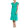 Cubavera Linen V-Neck Ruffle Sleeve Maxi Dress - Simply Green