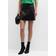 Alice + Olivia Toni Vegan Leather Asymmetric Pleated Mini Skirt BLACK