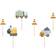 PartyDeco Construction vehicle toppers digger truck birthday Cake Decoration
