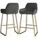 Simpli Home Cassady Dark Grey Bar Stool 37.8" 2