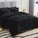 CozyLux Pintuck Bed in A Bag Pinch Bed Linen Black (259.1x228.6)