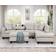 P PURLOVE Sectional with Reversible Chaise Light Gray Sofa 74.5" 6 Seater
