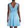 Rebecca Taylor V Neck Pleated Smocked Dress - Azul Blue