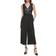 Calvin Klein Women's Faux-Leather-Top Belted Jumpsuit Black Black