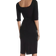 Black Halo Classic 3/4 Sleeve Jackie O Sheath Dress - Black