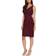 Alex Evenings Short Side Ruched Compression Dress - Wine