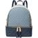 Michael Kors Rhea Medium Color-Block Logo Backpack - Nvy/Wht/Pblu