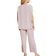 Barefoot Dreams Washed Satin Tee & Cropped Pant Set - Feather