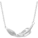 Montana Silversmiths Turning Feather Pendant Necklace - Silver/Transparent