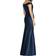 Alfred Sung Off-the-Shoulder Cuff Trumpet Gown - Midnight