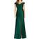 Alfred Sung Off-the-Shoulder Cuff Trumpet Gown - Hunter