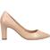 Cole Haan Mylah Round Block Heel Pumps Beige