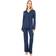 Cosabella Women's Long Sleeve Top & Pants Pajama Set, Navy/Navy