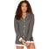 Cosabella womens Long Sleeve Top & Boxer Pajama Set, Anthracite/Ivory