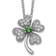 Sophie Miller Cheryl Clover Necklace - Silver/Transparent/Green