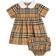 Burberry Baby's Check Stretch Cotton Dress with Bloomers - Archive Beige