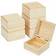 6 Pack Unfinished Wooden with Hinged Lids, Pinewood Magnetic