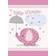 Unique Baby girl shower invitations & envelopes umbrellaphants x 8