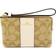 Coach Corner Zip Wristlet In Signature Canvas - Gold/Light Khaki Chalk