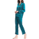 LilySilk Women's 22 Momme Chic Trimmed Pajamas Set - Dark Teal