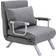 Homcom Single Person Folding 5 Position Light Grey Sofa 25.5" 1 Seater