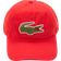 Lacoste Contrast Strap And Oversized Crocodile Cap Unisex - Red