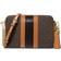 Michael Kors Ginny Medium Logo Stripe Crossbody Bag - Brown/Acorn