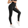 Shein Basic Textured Wide Waistband Solid Sports Leggings - Black