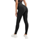 Shein Basic Textured Wide Waistband Solid Sports Leggings - Black